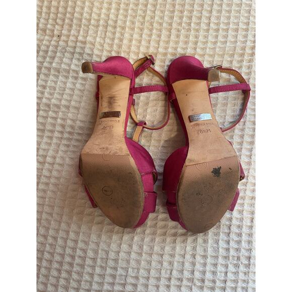 Badgley Mischka Glam Eventwear Purple T Strap Stiletto Heels W/ Dust Bag Sz 6.5 - Picture 13 of 16